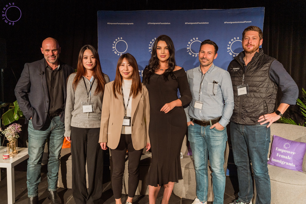 Iryna Voskerician, Managing Partner of MachX VC with other Femigrants Annual Forum 2026 participants